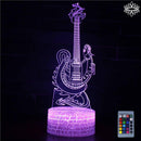 Luminária Music em LED 3D - 16 Cores RGB com Controle Remoto