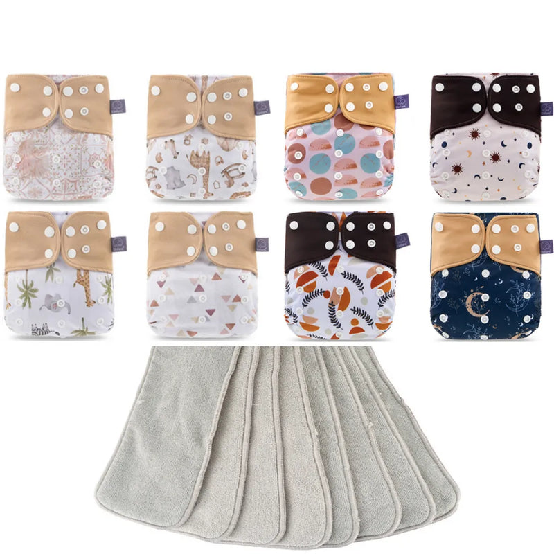 Fralda Ecológica Kit 8 Unidades + 8 absorventes