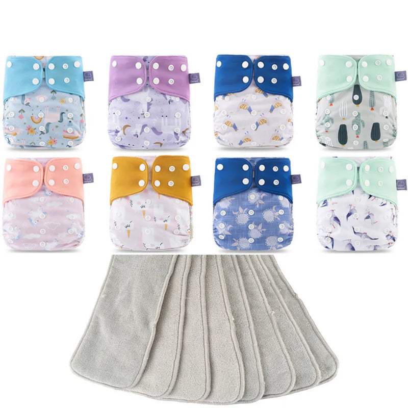 Fralda Ecológica Kit 8 Unidades + 8 absorventes