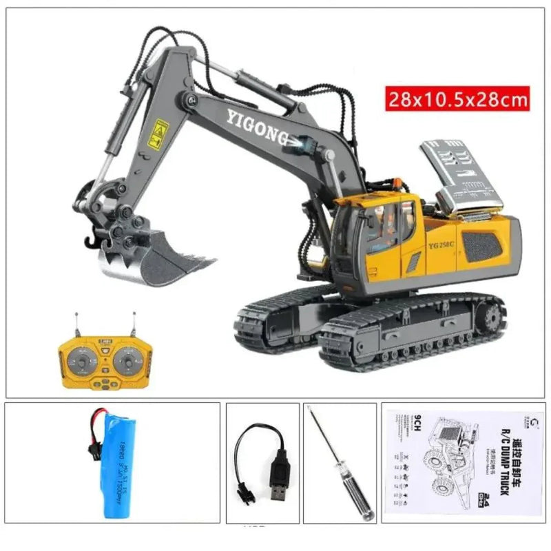 Escavadeiras e Caminhão de Controle Remoto