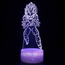 Luminária Dragon Ball Z em LED 3D - 16 Cores RGB com Controle Remoto
