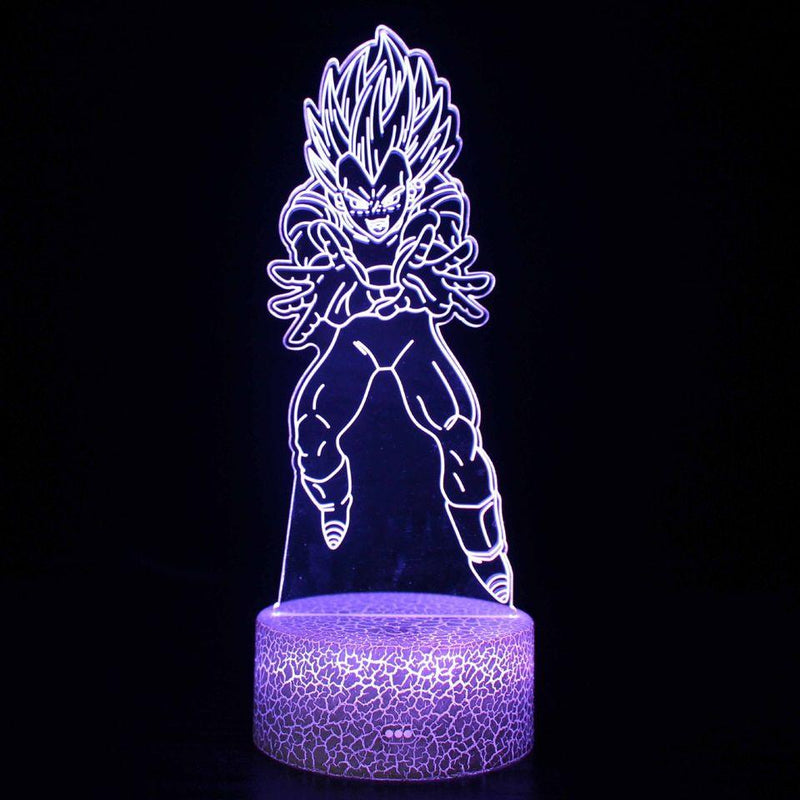Luminária Dragon Ball Z em LED 3D - 16 Cores RGB com Controle Remoto