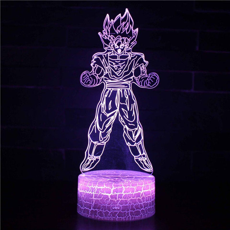Luminária Dragon Ball Z em LED 3D - 16 Cores RGB com Controle Remoto