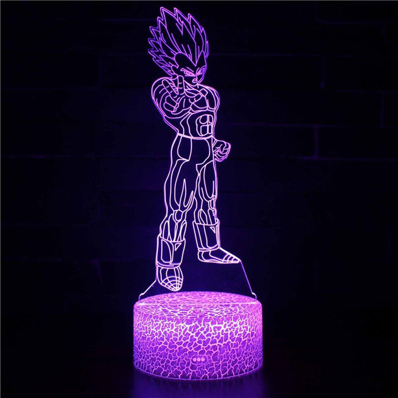 Luminária Dragon Ball Z em LED 3D - 16 Cores RGB com Controle Remoto