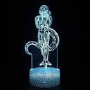 Luminária Dragon Ball Z em LED 3D - 16 Cores RGB com Controle Remoto