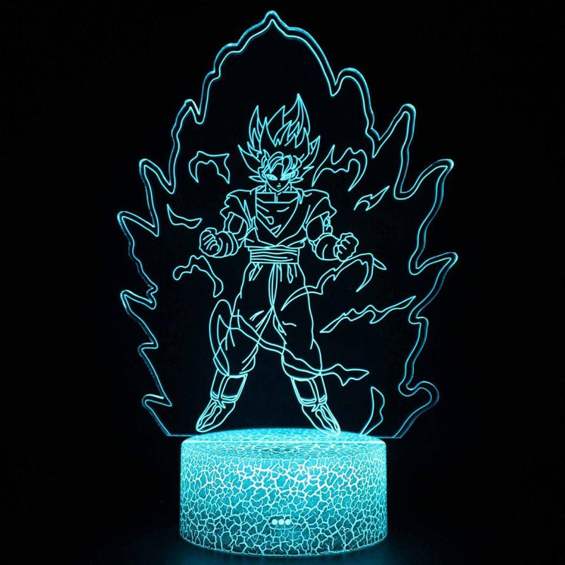 Luminária Dragon Ball Z em LED 3D - 16 Cores RGB com Controle Remoto