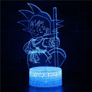 Luminária Dragon Ball Z em LED 3D - 16 Cores RGB com Controle Remoto