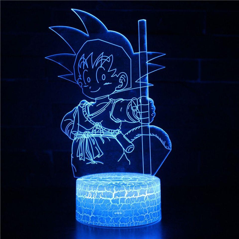 Luminária Dragon Ball Z em LED 3D - 16 Cores RGB com Controle Remoto