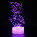 Luminária Dragon Ball Z em LED 3D - 16 Cores RGB com Controle Remoto