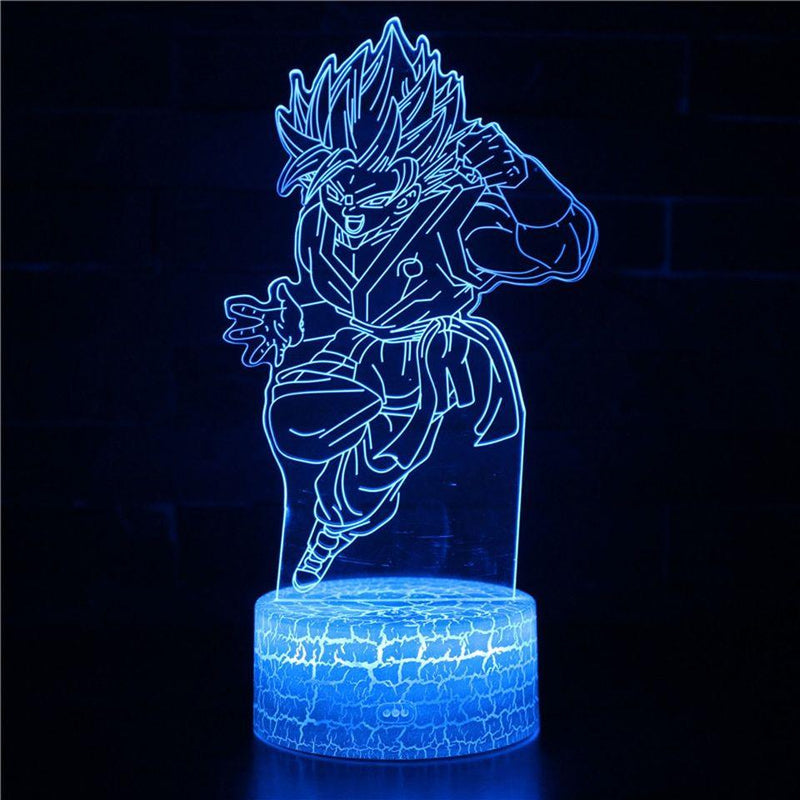 Luminária Dragon Ball Z em LED 3D - 16 Cores RGB com Controle Remoto