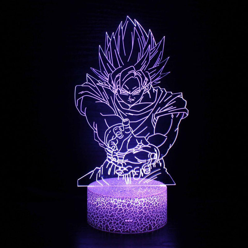 Luminária Dragon Ball Z em LED 3D - 16 Cores RGB com Controle Remoto