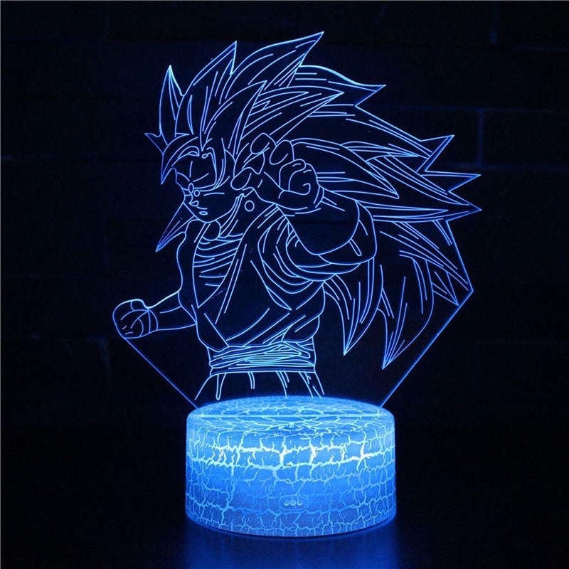 Luminária Dragon Ball Z em LED 3D - 16 Cores RGB com Controle Remoto