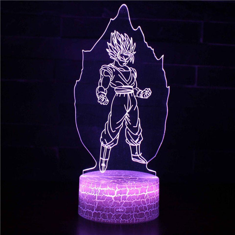 Luminária Dragon Ball Z em LED 3D - 16 Cores RGB com Controle Remoto