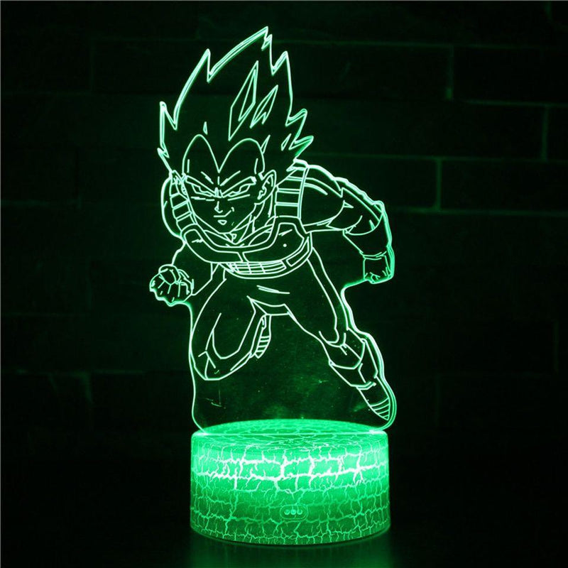 Luminária Dragon Ball Z em LED 3D - 16 Cores RGB com Controle Remoto
