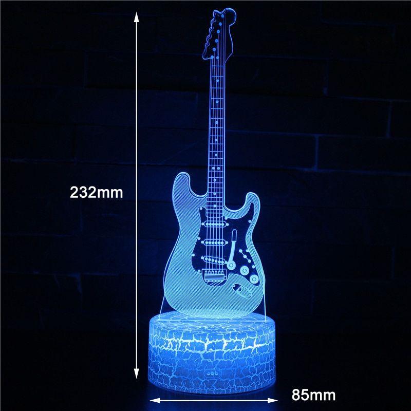 Luminária Music em LED 3D - 16 Cores RGB com Controle Remoto